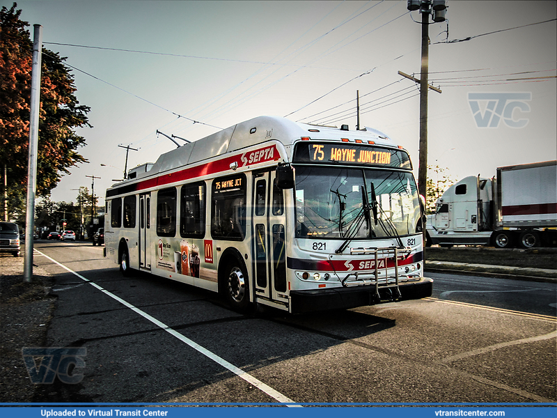 SEPTA 821 on route 75
75 to Wayne Junction
New Flyer E40LFR
October 6th 2017
Keywords: SEPTAE40LFR