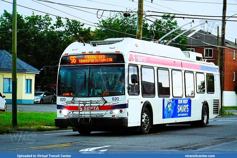 SEPTA 820 on Route 66
Route 66 to Frankford Transit Center
New Flyer E40LFR
Keywords: SEPTAE40LFR