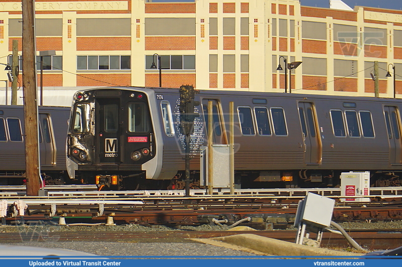 WMATA Metro 7000 Series cars in Yard
