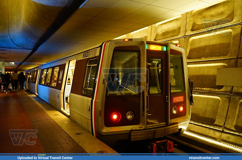 WMATA Metro 3074 on the Green Line
