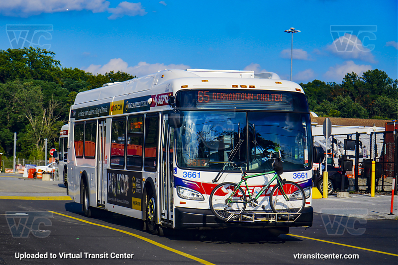 SEPTA 3661 on Route 65
Route 65 to Germantown-Chelten
Keywords: SEPTA Bus;New Flyer XDE40;Route 65