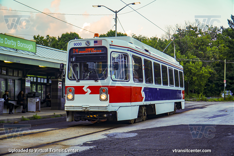 SEPTA Trolley K-Car 9000 on Route T4
Route T4 to Darby Transit Center
Keywords: SEPTA Retro Trolley;Throwback Livery;Retro Livery;SEPTA Trolley;Kawasaki LRV