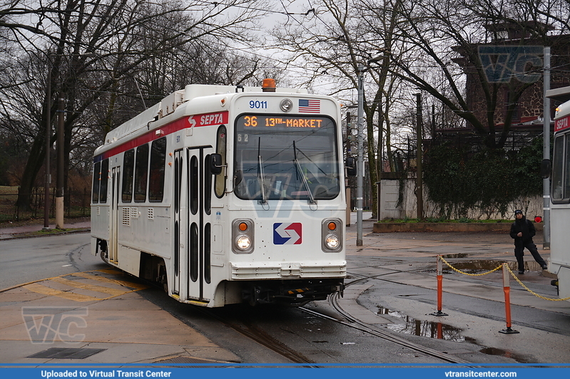 SEPTA Trolley K-Car 9011 on route 36
36 Trolley to 13th-Market
Kawasaki Series 9000 LRV
Keywords: SEPTATrolley;Kawasaki