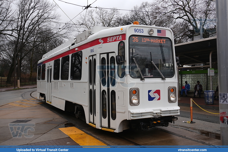 SEPTA 9053 on route 36
36 Trolley to 13th-Market
40th Street Portal
Kawasaki Series 9000 LRV
Keywords: SEPTATrolley;Kawasaki