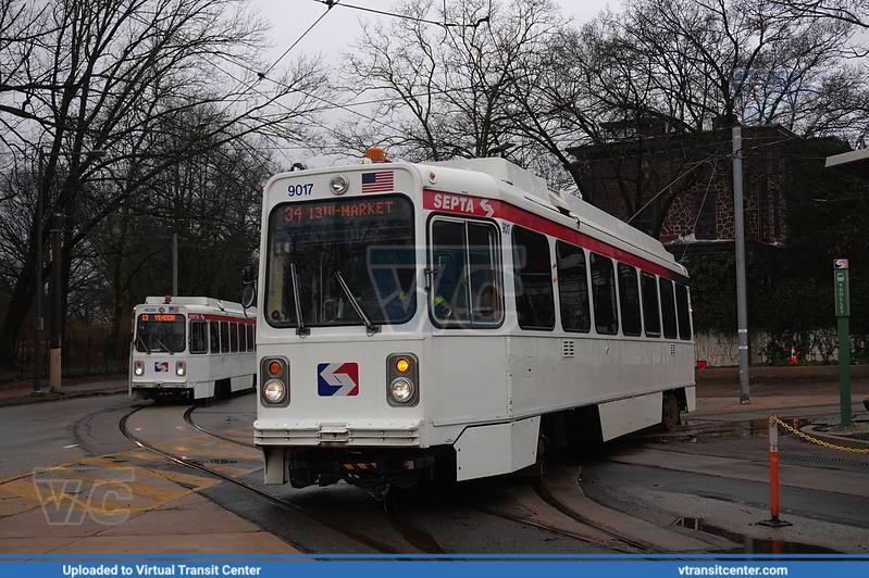 SEPTA 9017 and 9026
9026 - 13 Trolley to 13th-Market
9017 - 34 Trolley to 13th-Market
40th Street Portal
Kawasaki Series 9000 LRV
Keywords: SEPTATrolley;Kawasaki