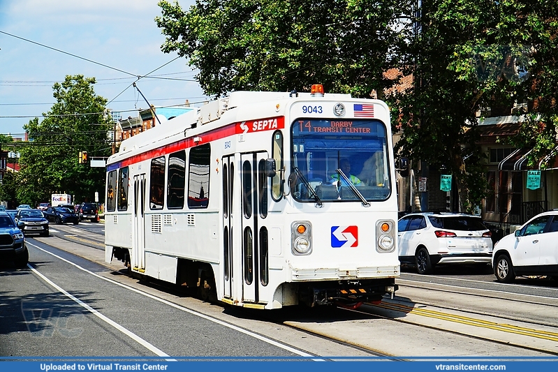 SEPTA Trolley K-car 9043 on Route T4
Route T4 to Darby Transit Center (Former Route 11)
Kawasaki LRV
