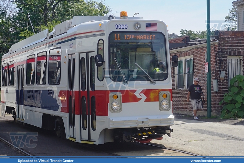 SEPTA Trolley K-Car 9000 with Retro Livery on Friends of Philadelphia Trolleys Charter
Signed up as 11 13th-Market
Kawasaki Series 9000 LRV
Keywords: SEPTATrolley;Kawasaki