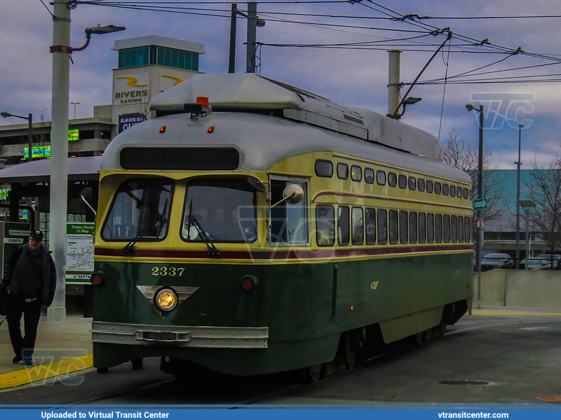SEPTA Trolley PCC-II 2337 on route 15
Route 15 Trolley to 63rd-Girard
St. Louis Car Co. PCC-II
Keywords: SEPTA;PCC;PCC-II;Trolley Cars;Trolley