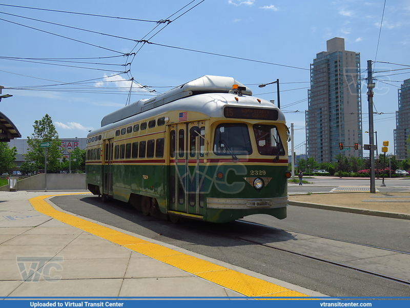 SEPTA PCC-II 2329 on route 15
Route 15 Trolley to 63rd-Girard
Brookville/St Louis Car Company PCC-II Trolley Car
Northern Liberties Loop (Frankford and Delaware Aves), Philadelphia, PA
Keywords: SEPTA;PCC;PCC-II;Trolley Cars;Trolley