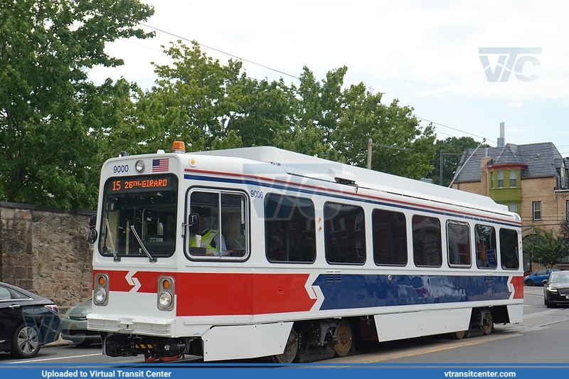 SEPTA Trolley K-Car 9000 with Retro Livery on Friends of Philadelphia Trolleys Charter
Signed up as Route 15 to 26th-Girard
Kawasaki Series 9000 LRV
Keywords: SEPTATrolley;Kawasaki