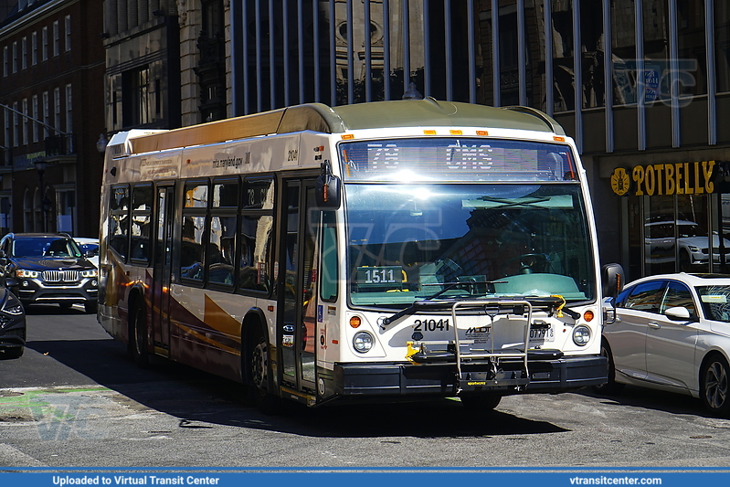 MTA Maryland BaltimoreLink 21041 on LocalLink 78
Route 78 to CMS
NovaBus LFS
Fayett Plaza at Charles Street, Baltimore, MD

