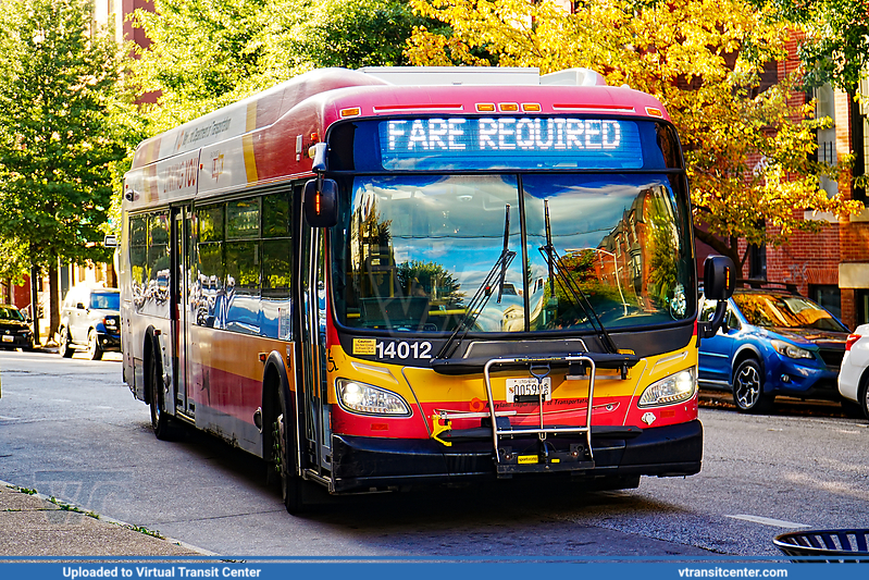 MTA Maryland BaltimoreLink 14012 on LocalLink 91
LocalLink 91 to Downtown Baltimore
New Flyer XDE40
