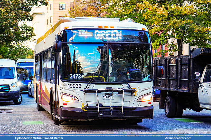 MTA Maryland BaltimoreLink 19036 on CityLink Green
CityLink Green to Downtown Baltimore
New Flyer XD40
