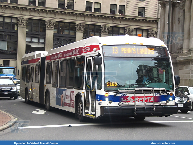 SEPTA 7309 on Route 33
Route 33 to Penn's Landing
NovaBus LFS Artic
April 1st, 2017
Keywords: SEPTA;LFSA