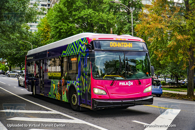 Krapf's Transit 1421 on PHLASH
Wrapped for FIFA Fan Fest 2026

For the summer 2026 season, Krapf Transit added the larger ex-Navy Yard Transit buses to the PHLASH fleet in order to meet the ridership demands for the FIFA World Cup 2026 Fan Fest, which was hosted in the Lemon Hill section of Philadelphia.
Keywords: Krapf Transit