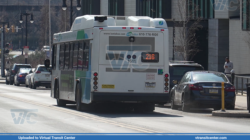 LANTA 1611 on route 216
216 To Easton Intermodal Transportation Center (EITC)
Gillig Low Floor
Keywords: LANTA;Gillig