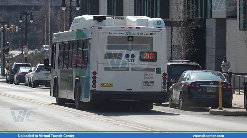 LANTA 1611 on route 216
216 To Easton Intermodal Transportation Center (EITC)
3rd Street and Ferry Avenue, Easton, PA
Gillig Low Floor
Keywords: LANTA;Gillig