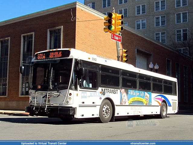 NJ Transit 5562 on route 601
601 to College of New Jersey
North American Bus Industries 416.15
Clinton Street at State Street, Trenton, NJ
February 9th 2012
Keywords: NJT;NABI;416