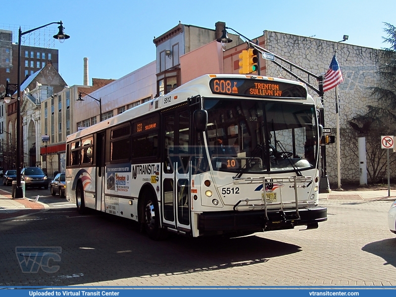 NJ Transit 5512 on route 608
608 to Trenton, Sulivan Way
North American Bus Industries 416.15
East State Street at Stockton, Trenton, NJ
February 9th 2012
Keywords: NJT;NABI;416