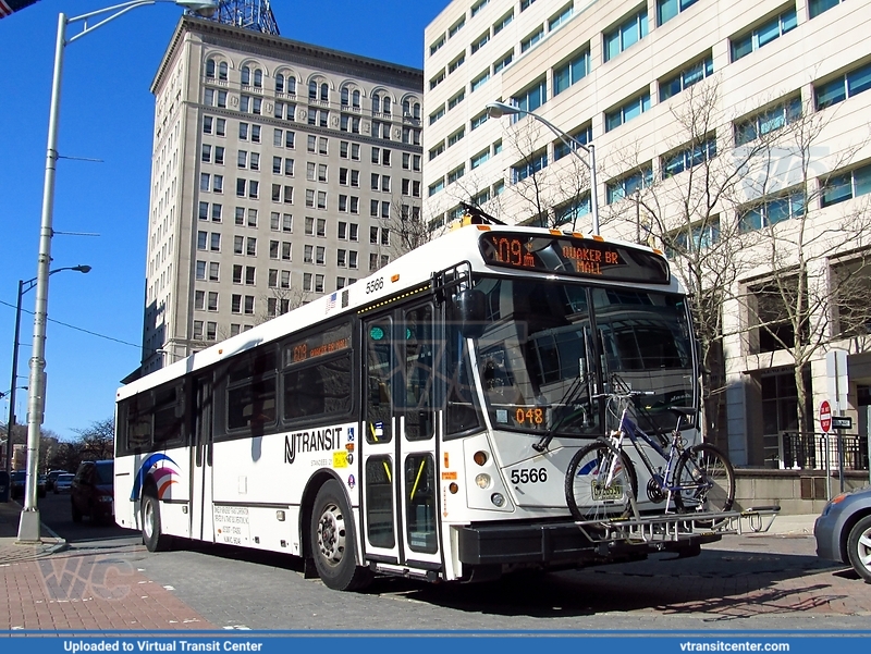 NJ Transit 5566 on route 609
609 to Quaker Bridge Mall
North American Bus Industries 416.15
February 9th 2012
Keywords: NJT;NABI;416