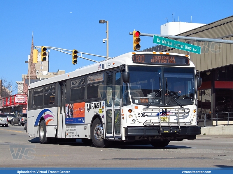 NJ Transit 5324 on route 400
400 to Sicklerville and Deptford Mall
NABI 416.15 Suburban
Broadway and MLK Boulevard, Camden, NJ
February 9th, 2012
Keywords: NJT;NABI;416