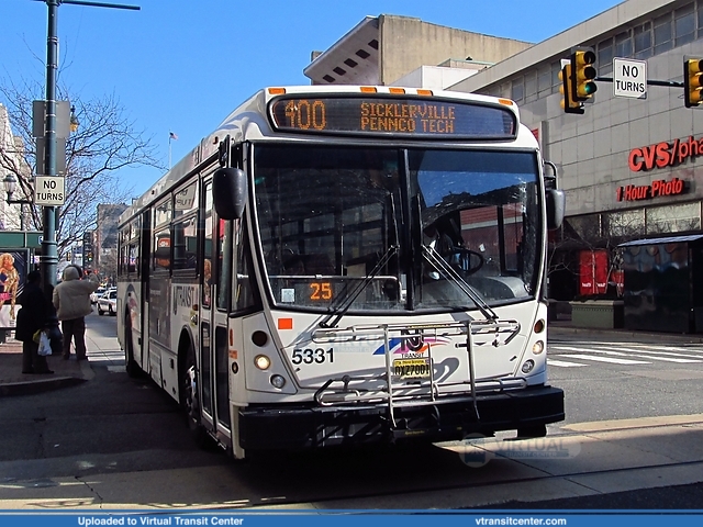NJ Transit 5331 on route 400
400 to Sicklerville, Penco Tech
NABI 416.15 Suburban
11th and Market Streets, Philadelphia, PA
February 9th 2012
Keywords: NJT;NABI 416