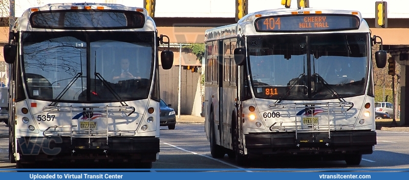 NJ Transit 5357 and 6008
NABI 416.15 Suburban and NABI 416.15
6th Street at Arch Street, Philadelphia, PA
February 9th 2012
Keywords: NJT;NABI;416;Suburban