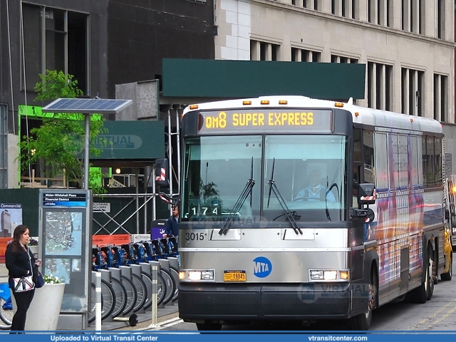 MTA Bus 3015 on route Qm8
Outside of South Ferry Terminal
5/24/17
Keywords: MTA Bus;MCI D4500