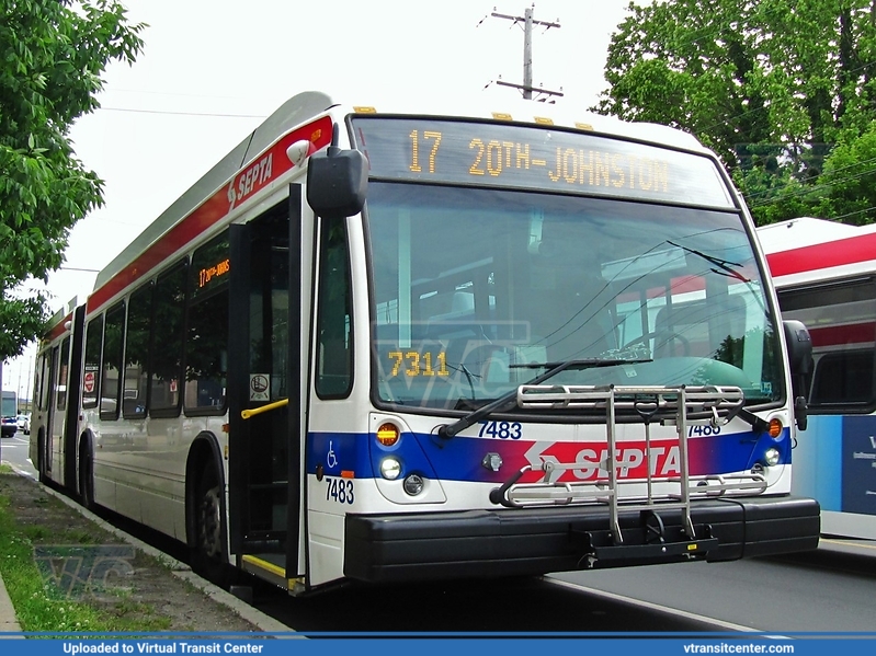 SEPTA 7463 on Route 17
Route 17 to 20th-Johnston
NovaBus LFS Artic
May 24th, 2017
Keywords: NovaBus;LFSA;LF62012;HEV