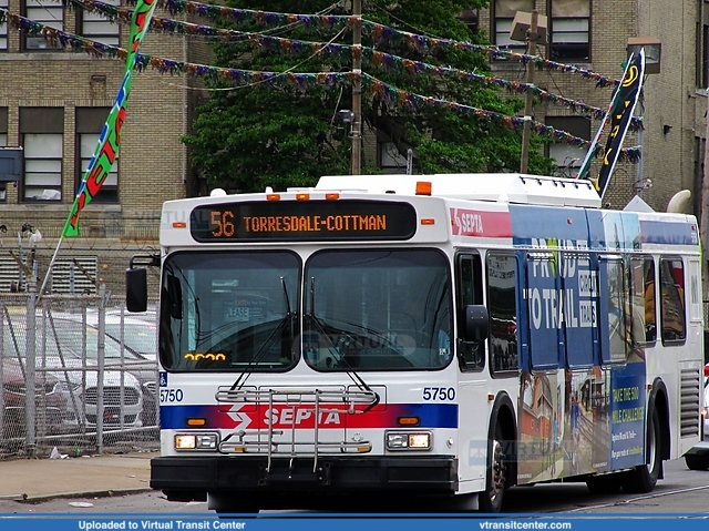 SEPTA 5750 on route 56
Photo taken at Torresdale and Frankford Avenues
5/24/17
Keywords: New;Flyer;D40LF