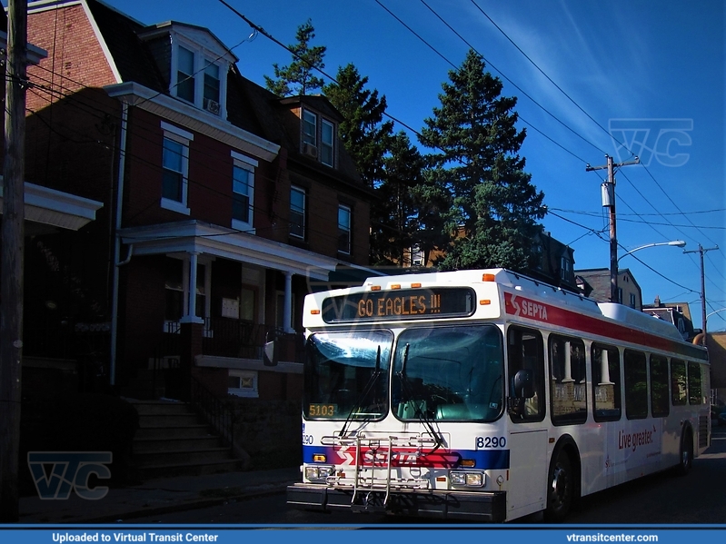 SEPTA 8290 on route 6
Keywords: SEPTA;New Flyer;DE40LF