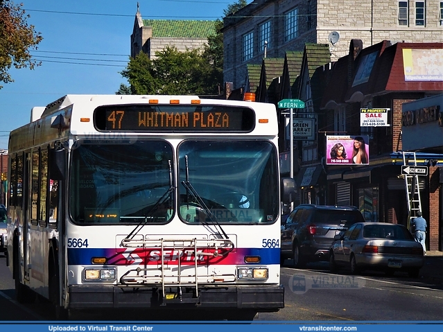 SEPTA 5664 on route 47
New Flyer D40LF
Route 47 to Whitman Plaza
5th Street and Spencer Street, Philadelphia, PA
Keywords: SEPTA;New Flyer;D40LF