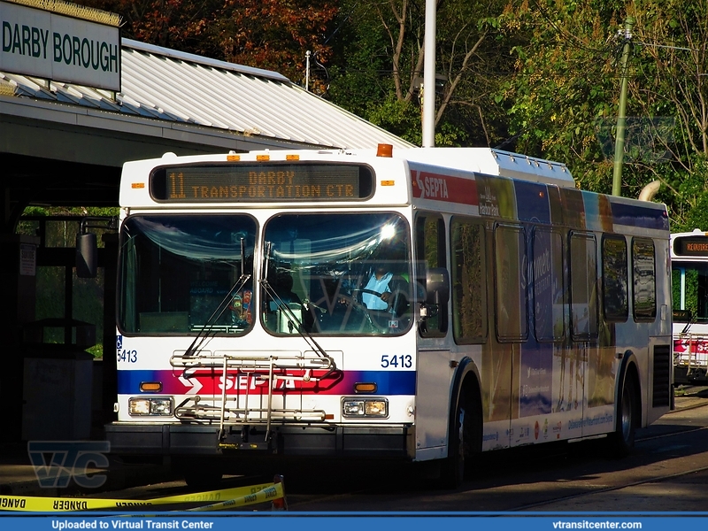 SEPTA 5413 on route 11
11 to Darby Transportation Center
New Flyer D40LF
October 24th, 2017
Keywords: SEPTA;New Flyer;D40LF