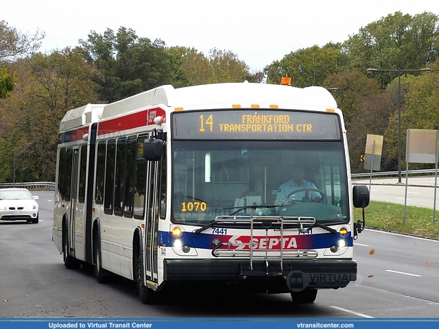 SEPTA 7441 on route 14
14 to Frankford Transportation Center
NovaBus LFS Articulated
Roosevelt Boulevard and Cottman Avenue, Philadelphia, PA
October 26th, 2017
