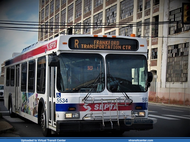 SEPTA 5534 on route R
Photo taken at Wissahickon and Hunting Park Avenues
