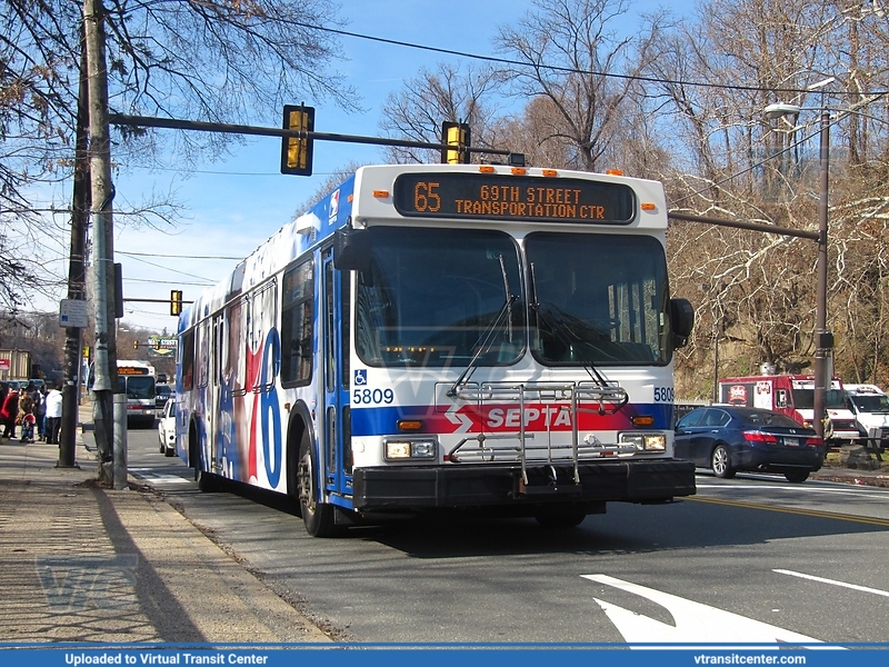 SEPTA 5809 on route 65
Route 65 to 69th Street Transportation Center
New Flyer D40LF
Wissahickon Transportation Center, Philadelphia, PA
February 17th, 2018
Keywords: SEPTA;D40LF
