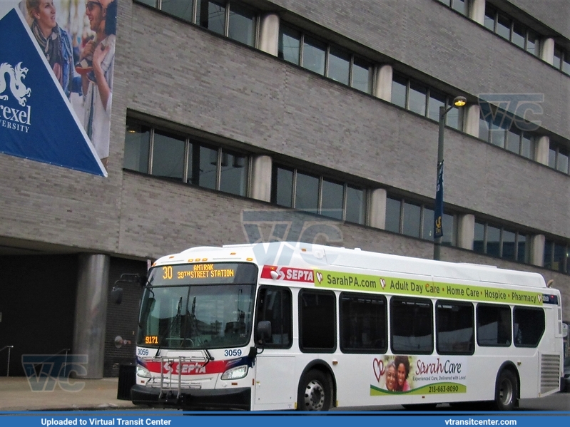 SEPTA 3059 on route 30
Route 30 Amtrak 30th Street Station
New Flyer Xcelsior "XDE40"
Photo taken at 30th Street Station
February 17th, 2018
