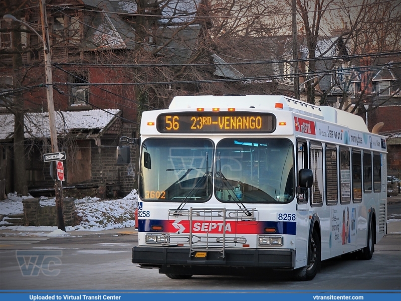 SEPTA 8258 on route 56
Photo Taken at 23rd-Venango Loop
