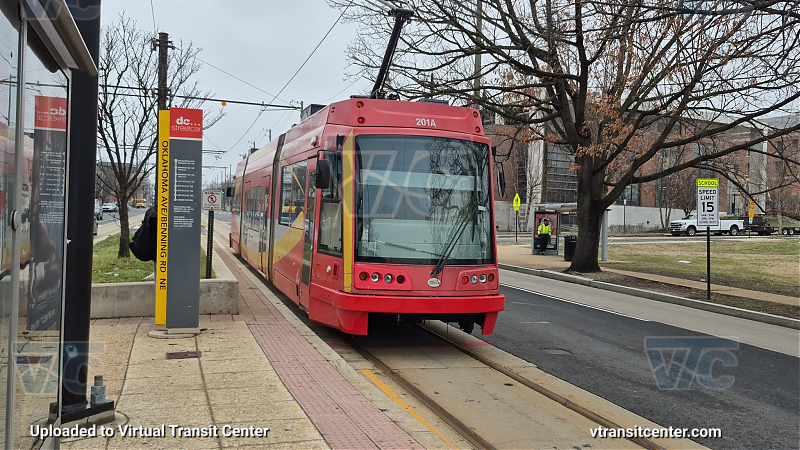 DC Streetcar 201 at Oklahoma/Benning
DC Streetcar
United Streetcar LRV
