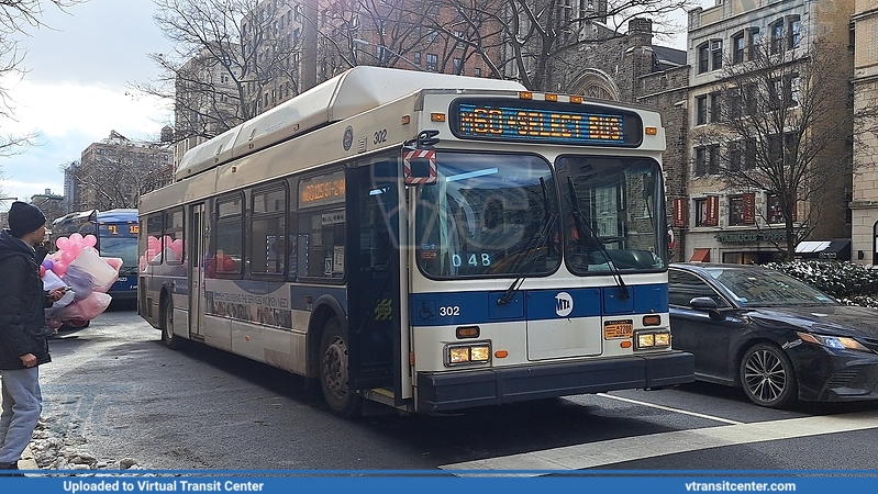 MTA New York City Transit 302 on a 1 Train Shuttle
1 Train Shuttle 
New Flyer C40LF
