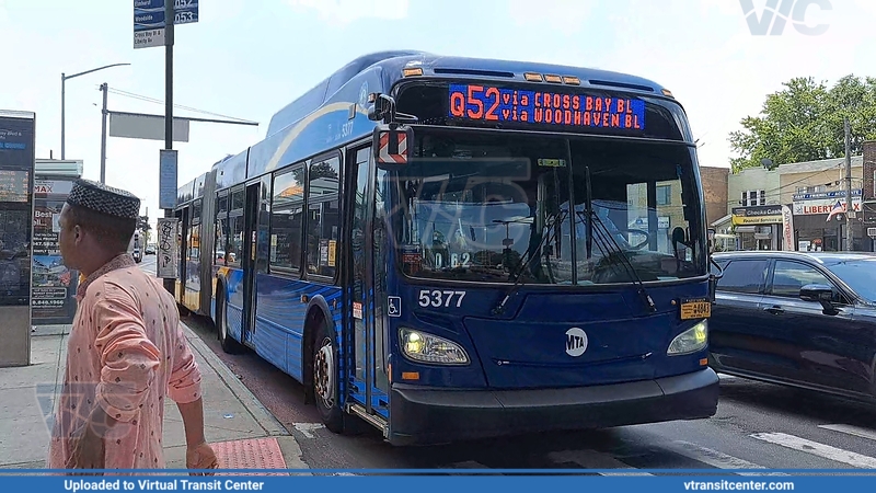 MTA Bus 5377 on Route Q52 SBS
Q52-SBS
New Flyer XD60
