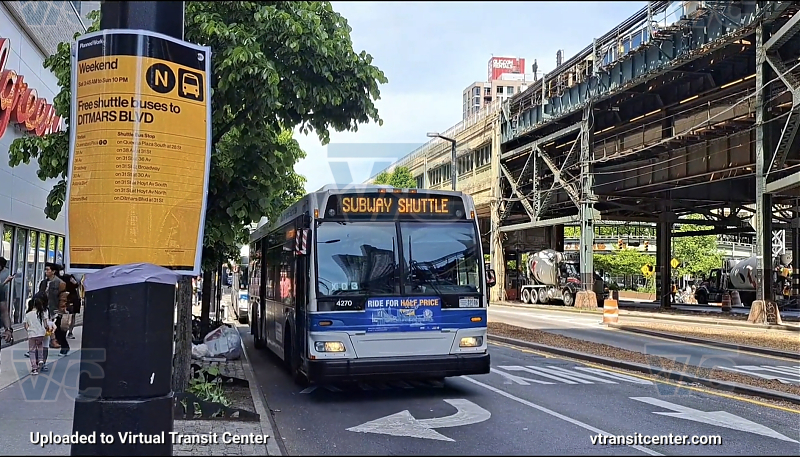 MTA New York City 4270 on the N shuttle 
2009 Orion 7 NG #4270 on the N shuttle 
