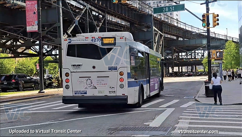 MTA New York City 4270 on the N shuttle 
2009 Orion 7 NG #4270 on the N shuttle 
