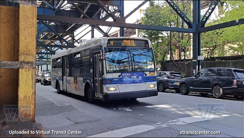 MTA New York City 4557 on the N shuttle 
2009 Orion 7 NG #4557 on the N shuttle 
