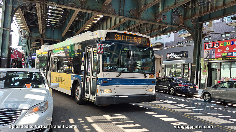 New York City Transit Bus #4430 on the T324 7 shuttle
New York City Transit Bus #4430 on the T324 7 shuttle
