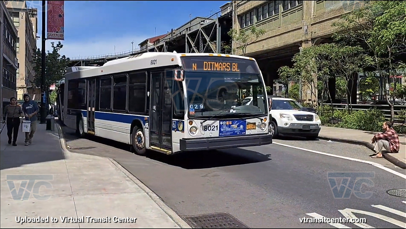 MTA New York City 8021 on the N shuttle 
N Train to Ditmars Boulevard
