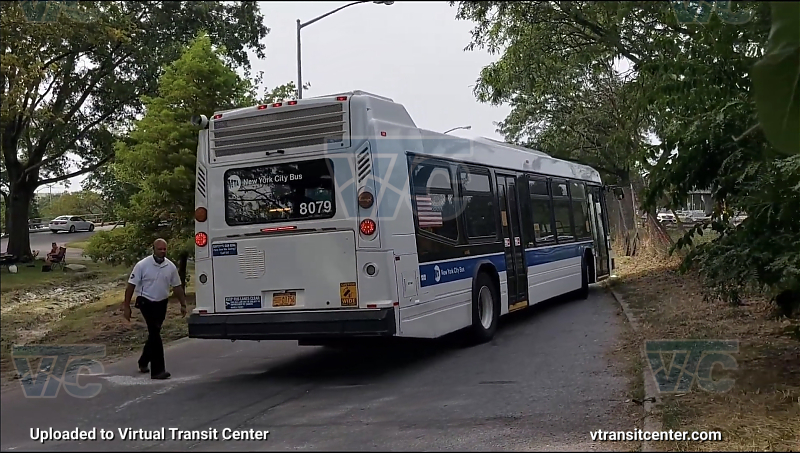 MTA New York City 8079 on the Dragon Boat Shuttle 
Rear view
