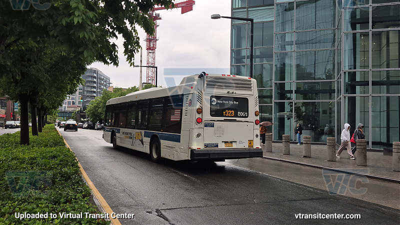 MTA New York City 8068 on the T323 7 shuttle 
Rear view
