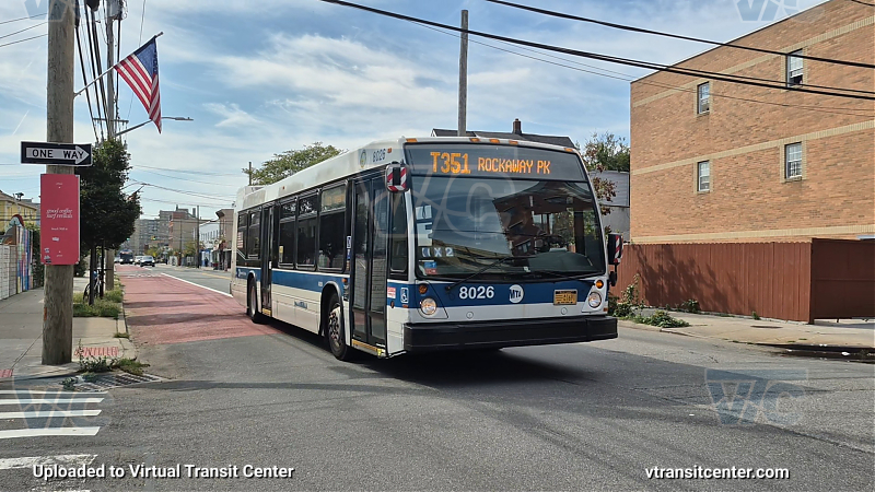 New York City Transit #8026 on the T351 Rockaway Park Shuttle 
New York City Transit #8026 on the T351 Rockaway Park Shuttle 
