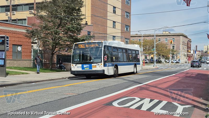 New York City Transit #8012 on the T351 Rockaway Park Shuttle 
New York City Transit #8012 on the T351 Rockaway Park Shuttle 
